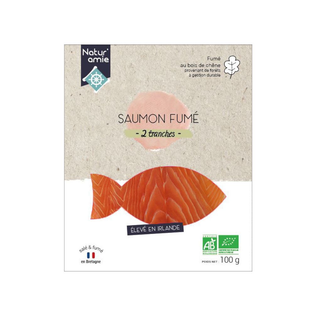 Saumon fumé bio d'irlande 2 tranches