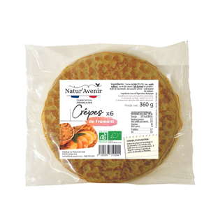 Grandes crêpes fines au froment bio x6