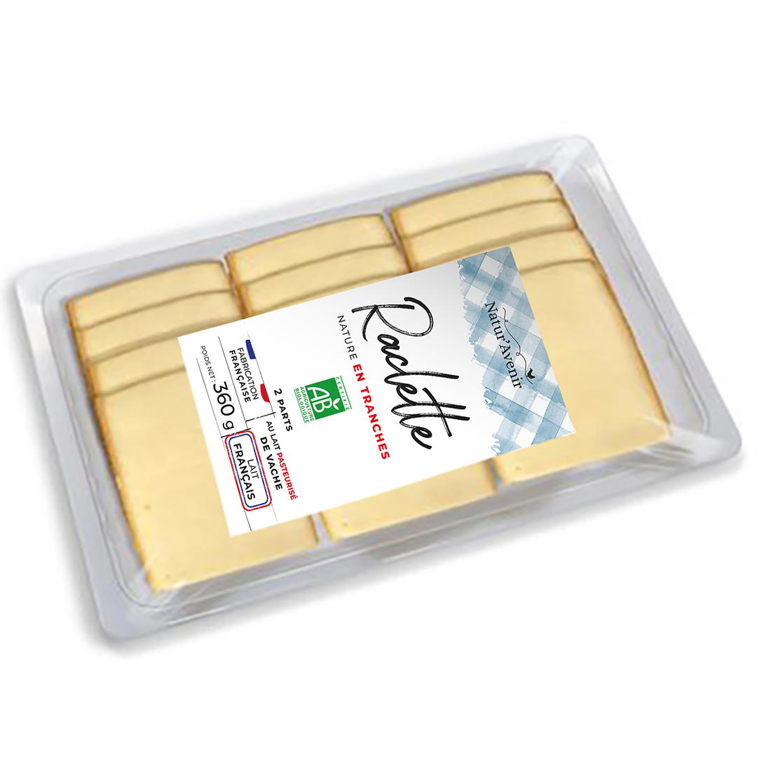 Fromage à raclette en tranches nature bio