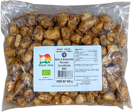 Noix d'Amazonie caramélisées cassées bio