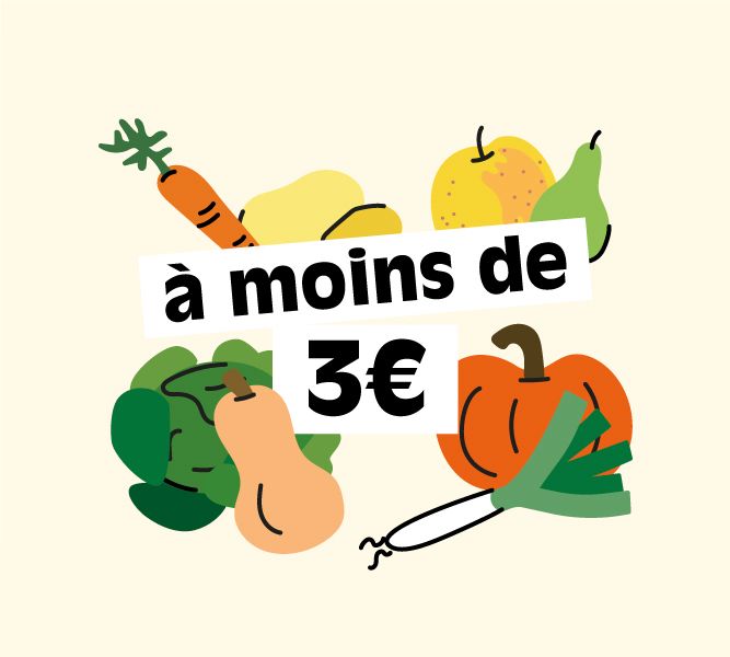 Nos fruits et légumes à moins de 3€