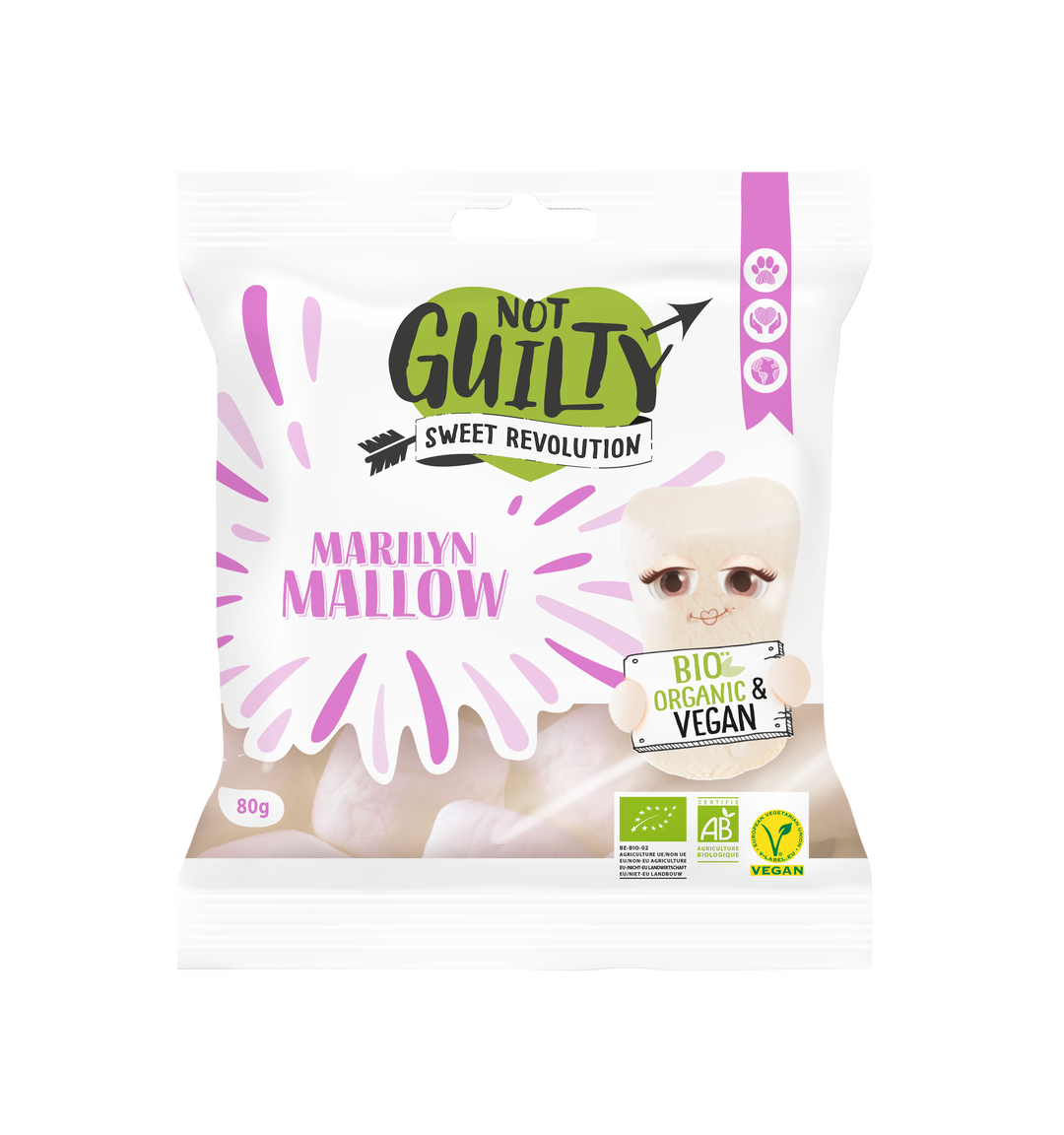 Guimauves vegan vanille marylin mallow bio