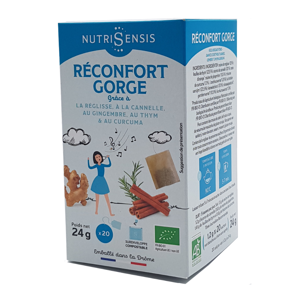 Infusion réconfort gorge bio x 24