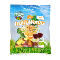 Bio Fruchtgummi Saure Würmer, vegan