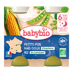 Petits Pots Petits Pois Maïs Riz Bio (dès 6 mois) - 2x200g