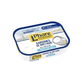 Sardines de Bretagne au naturel -50% de sel
