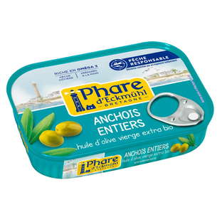 Anchois Entiers à l'Huile d'Olive Vierge Extra Bio