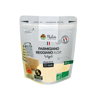 Fromage Rapé Parmesan Reggiano AOP 12 Mois Bio