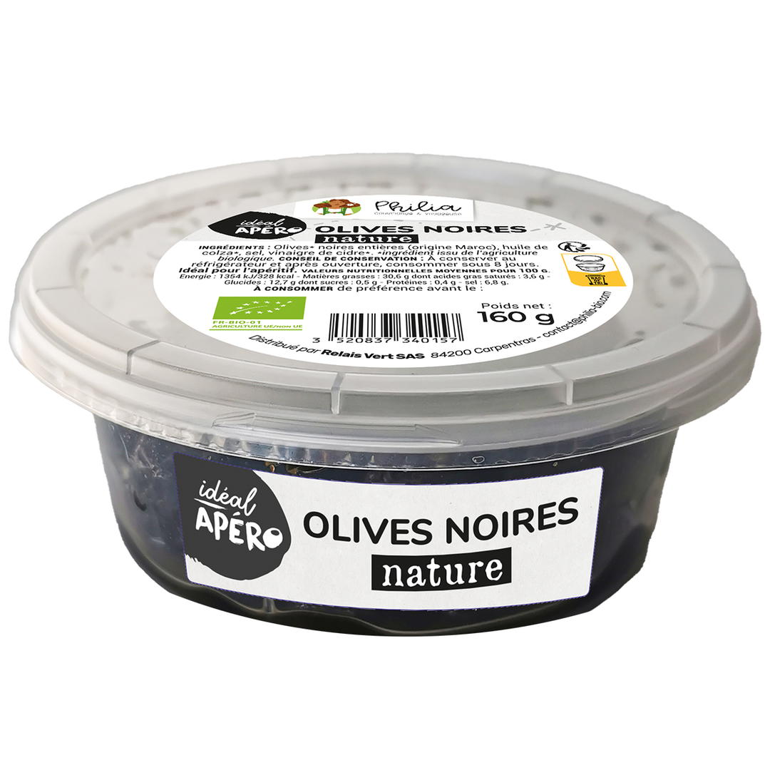 Olives noires entières bio
