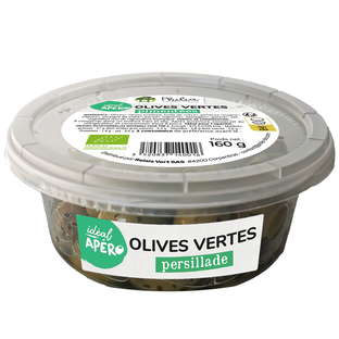 Olives vertes entières à la persillade bio
