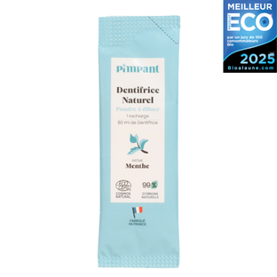 Stick recharge dentifrice menthe en poudre à diluer - avec fluor