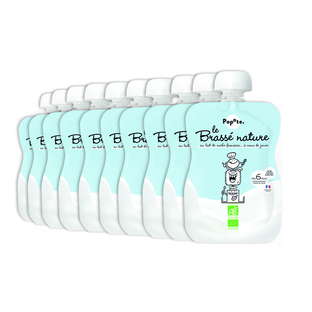 Pack gourdes brassé nature bio (dès 6 mois) - 10x100g
