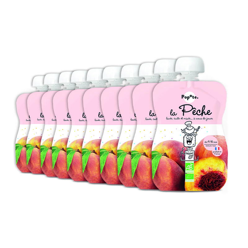 Pack gourdes pêche bio (dès 4 mois) - 10x120g