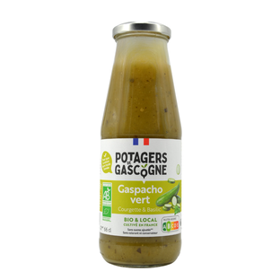 Gaspacho vert à la courgette et au basilic