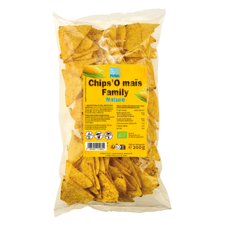 Bio Chips O'mais Natur Family, glutenfrei