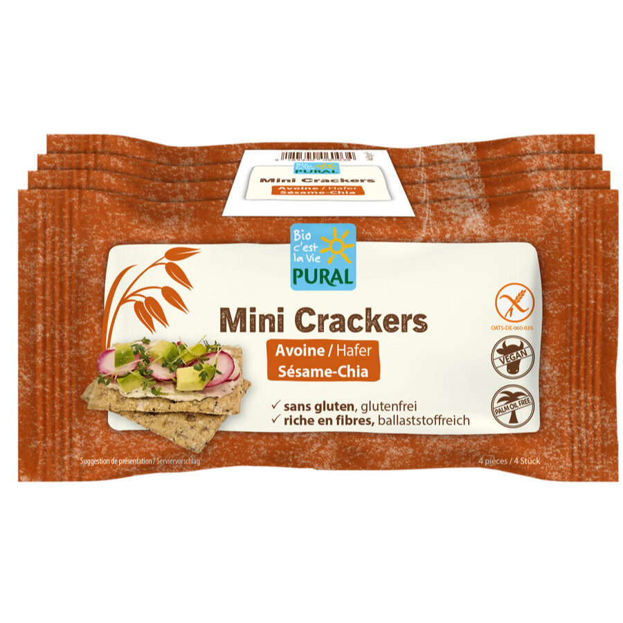 Bio Cracker Hafer Sesam Chia, glutenfrei