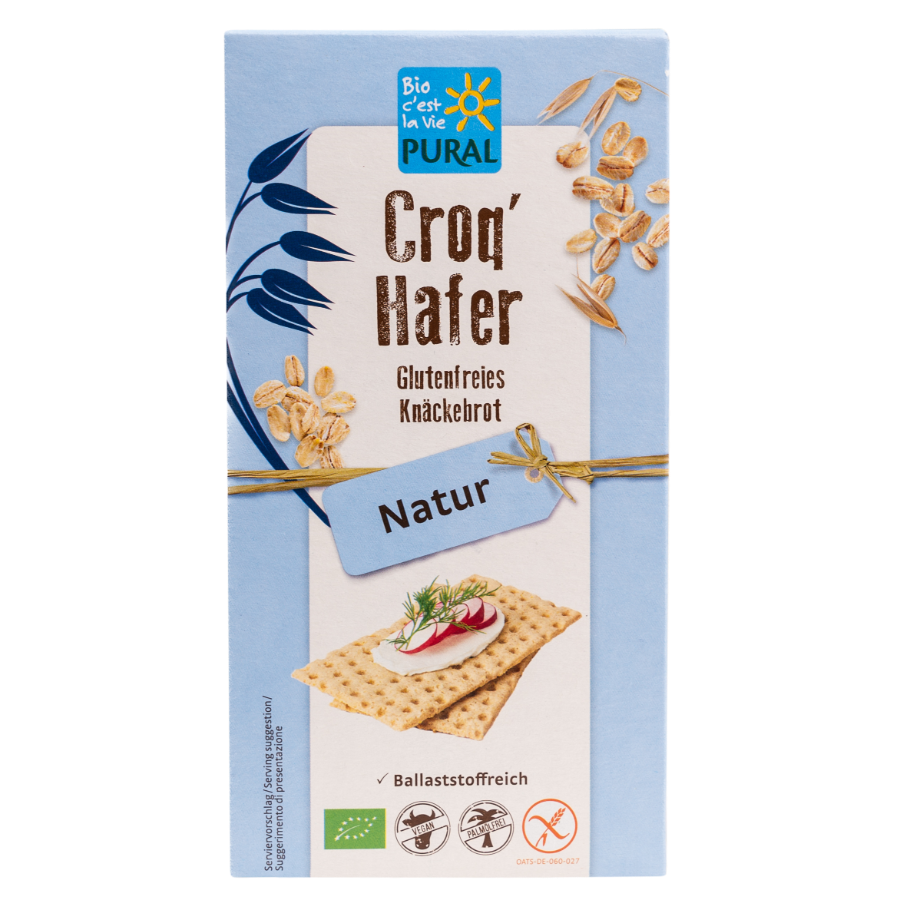 Bio Knäckebrot Croq'Hafer Natur, glutenfrei