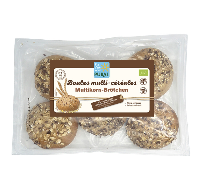 Bio Multikorn Brötchen zum Aufbacken