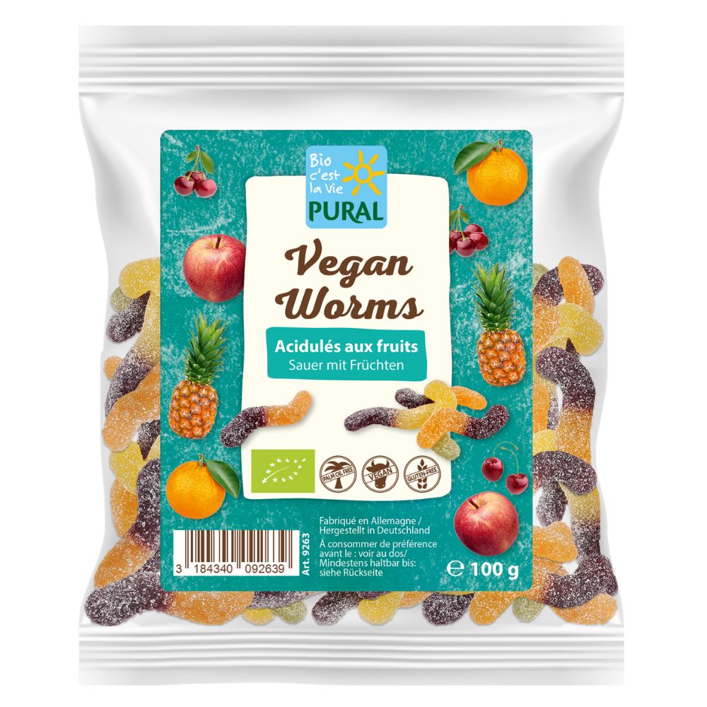 Bonbons vers vegan acidulés bio