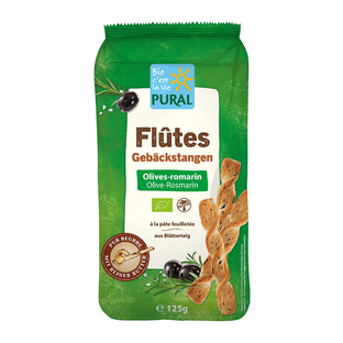 Flûtes olives et romarin Bio