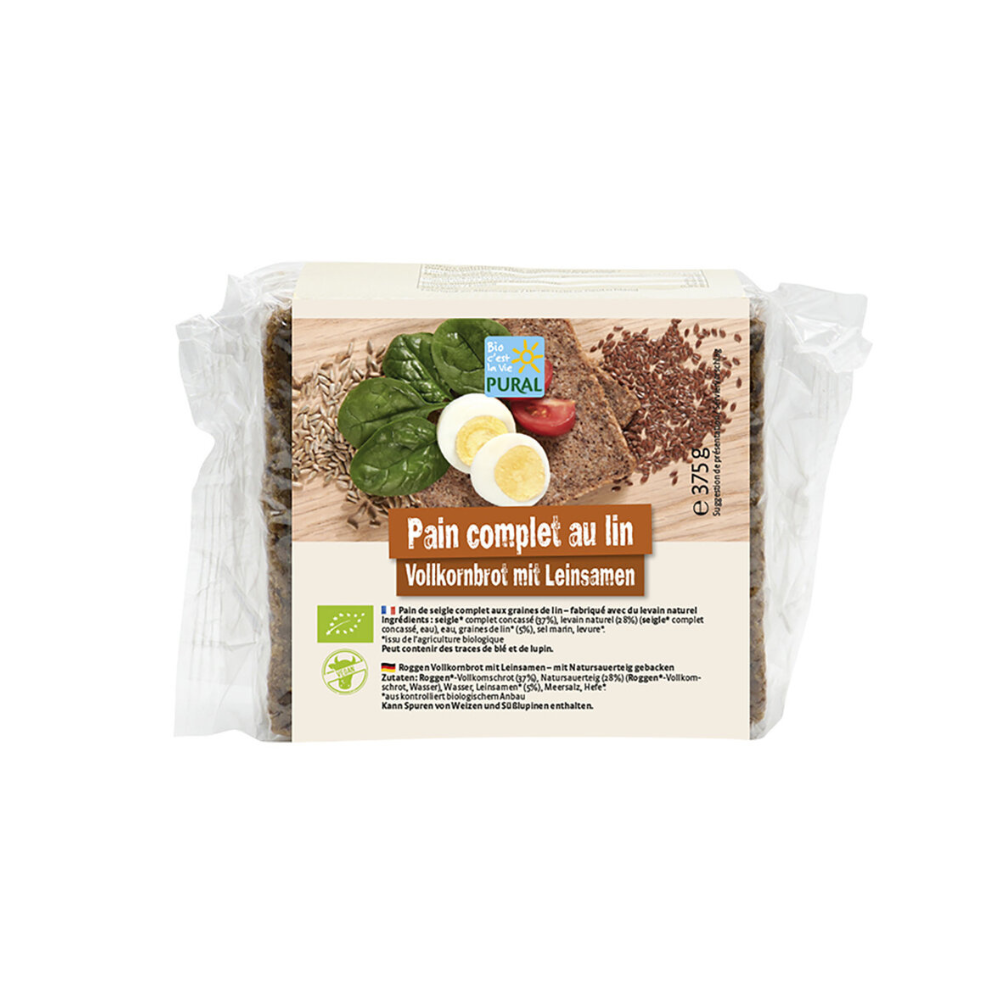 Pain complet seigle lin bio