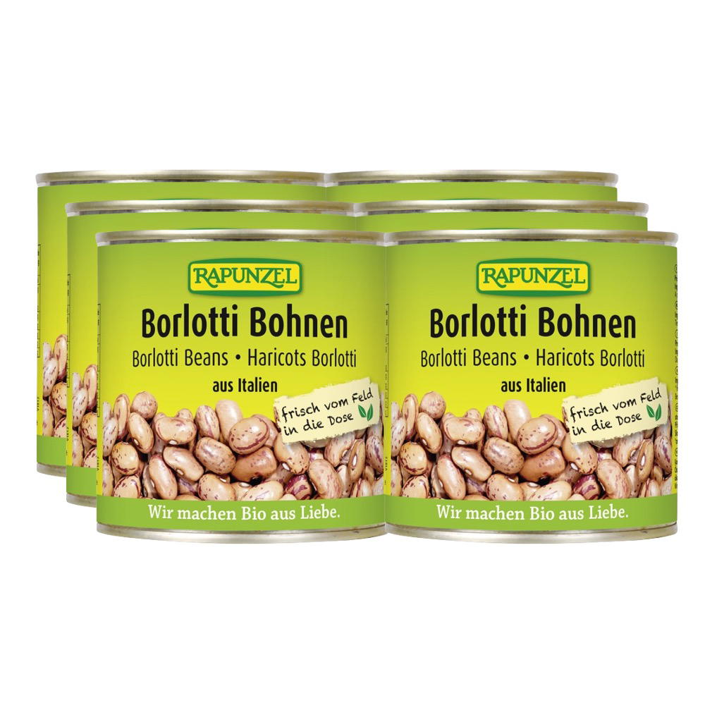 Bio Borlotti Bohnen, Karton 6 Stk.