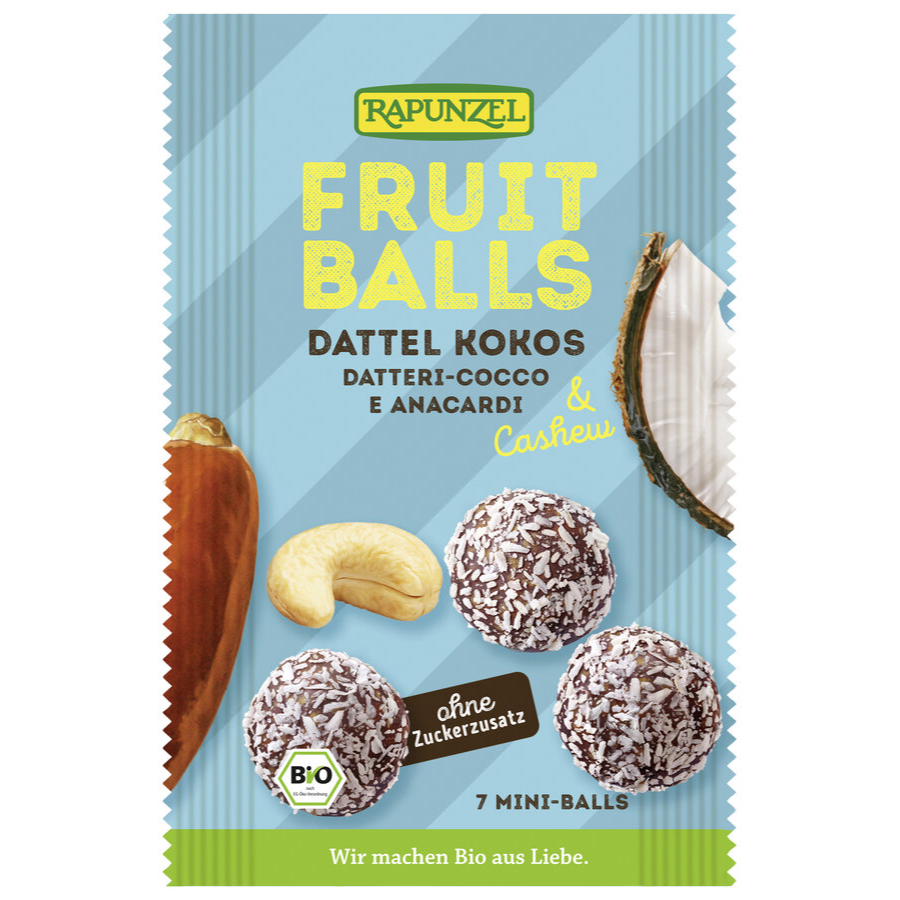 Bio Fruit-Balls Dattel-Kokos & Cashew
