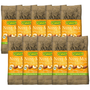 Bio Nuss-​Mix geröstet und gesalzen, Karton 10 Stk.