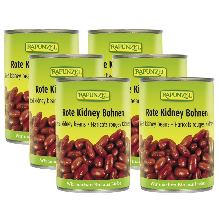 Bio Rote Kidney Bohnen in der Dose, Ganzer Karton 6 Stück