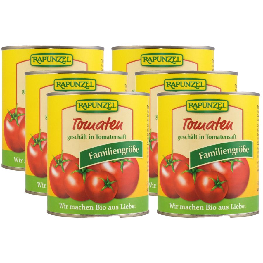 Bio Tomaten geschält, Ganzer Karton 6 Stück