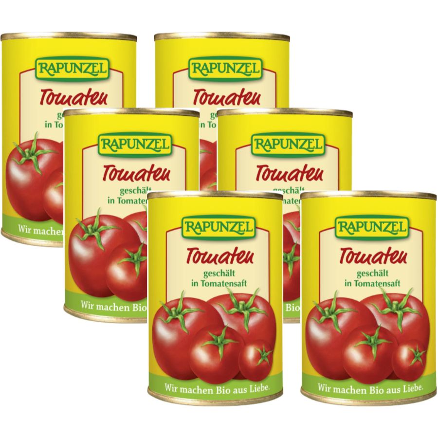 Bio Tomaten geschält in der Dose, Ganzer Karton 6 Stück