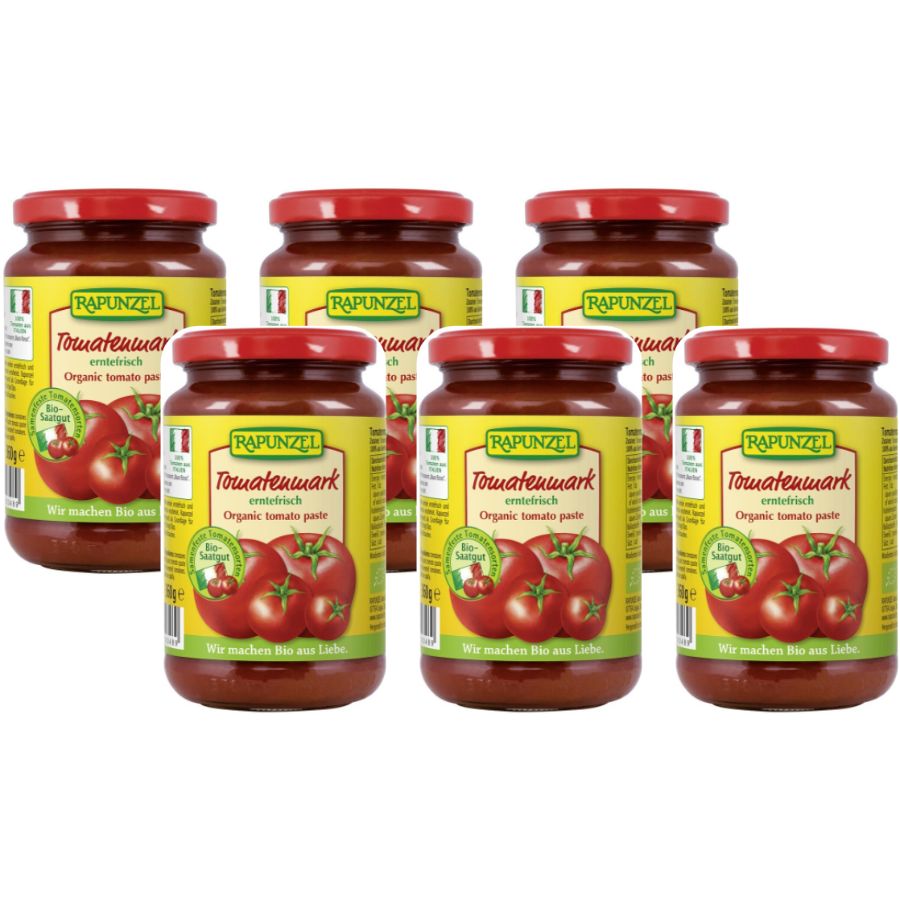 Bio Tomatenmark 1-fach konzentriert im Glas, Ganzer Karton 6 Stück