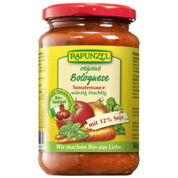 Bio Tomatensauce Bolognese, vegan, mit Soja
