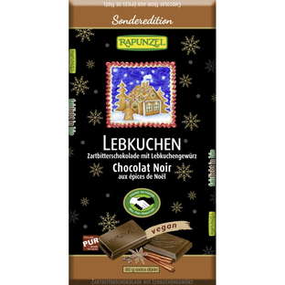 Bio Zartbitterschokolade mit Lebkuchengewürz