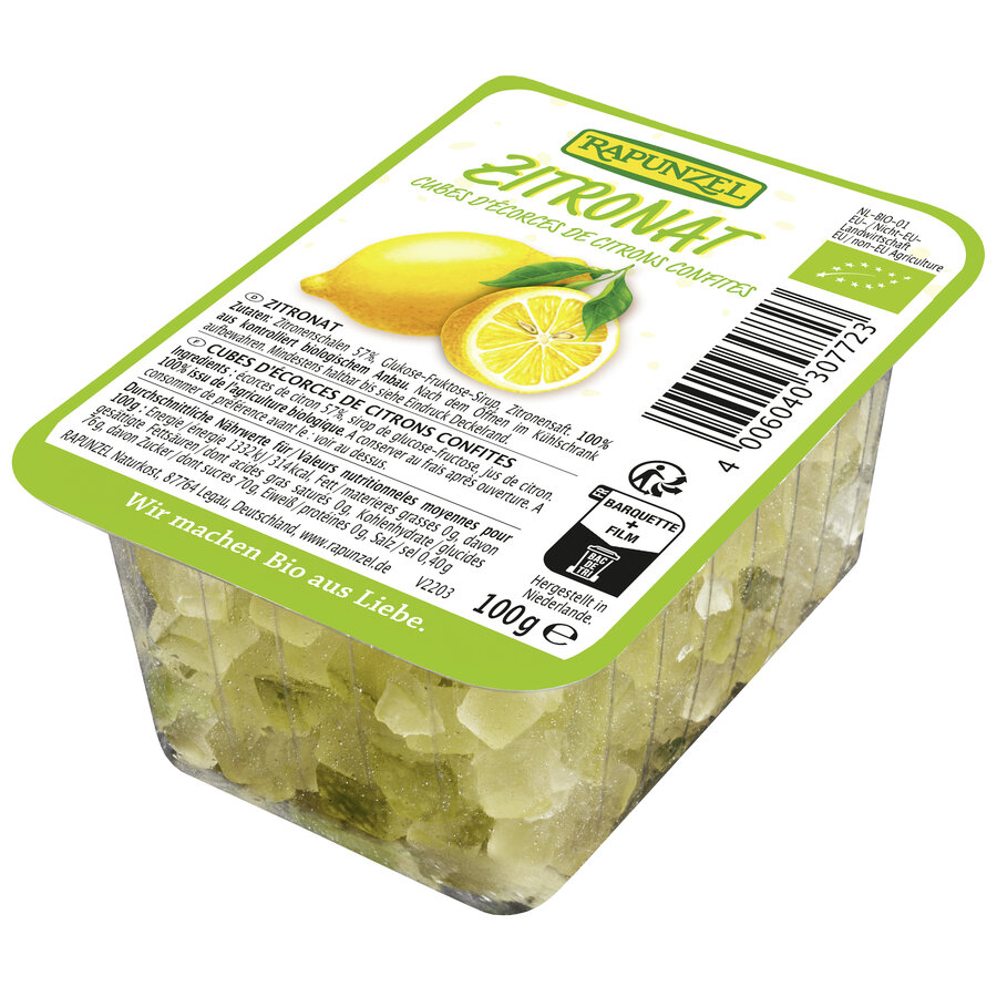 Bio Zitronat gewürfelt