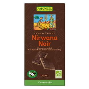 Chocolat Nirwana Noir 55% De Cacao Fourré Praliné Bio et Équitable