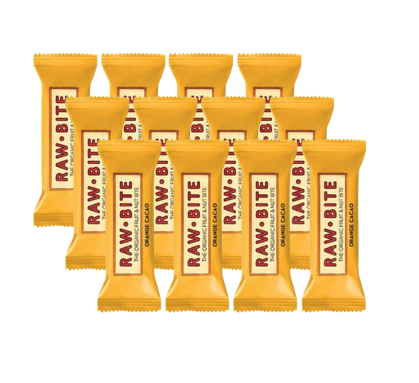 Bio Fruchtriegel Orange Cacao, Karton 12 Stk.