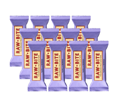 Bio Fruchtriegel Vanilla Berries, Karton 12 Stk.