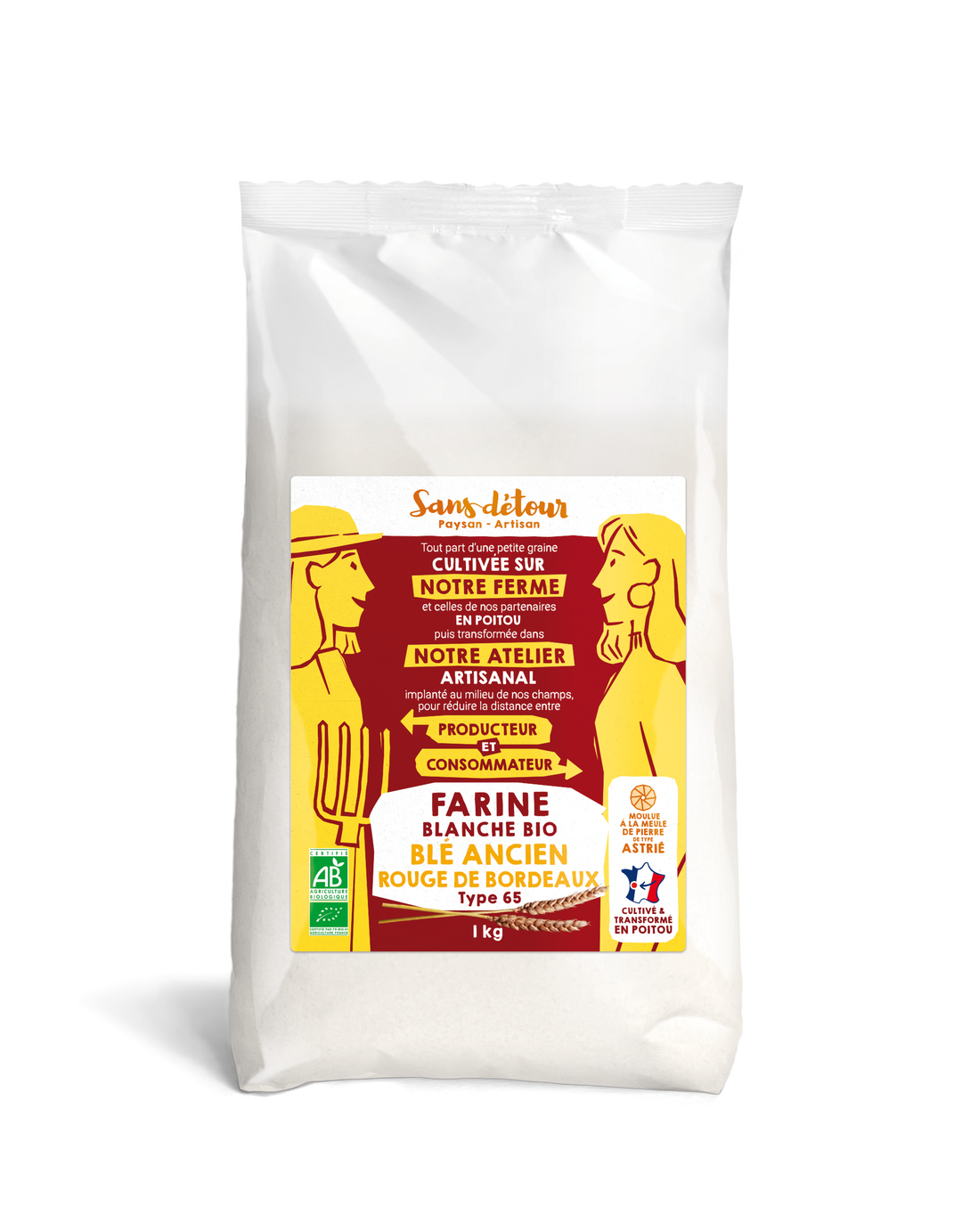 Farine de Blés Anciens Blanches T65 Bio