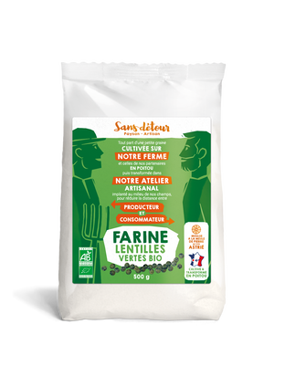 Farine de lentilles vertes bio