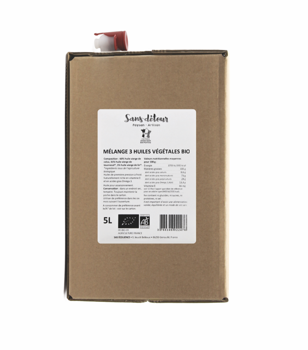 Huile Oméga Mélange 3 Huiles Bio