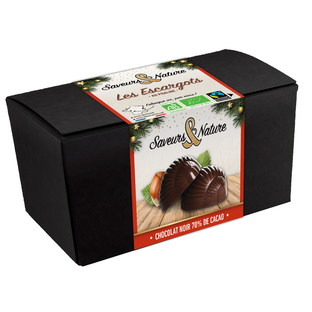 Ballotin d'escargots pralinés enrobés de chocolat noir bio