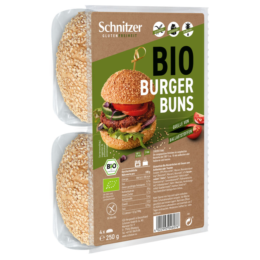 Bio Burger Buns, glutenfrei