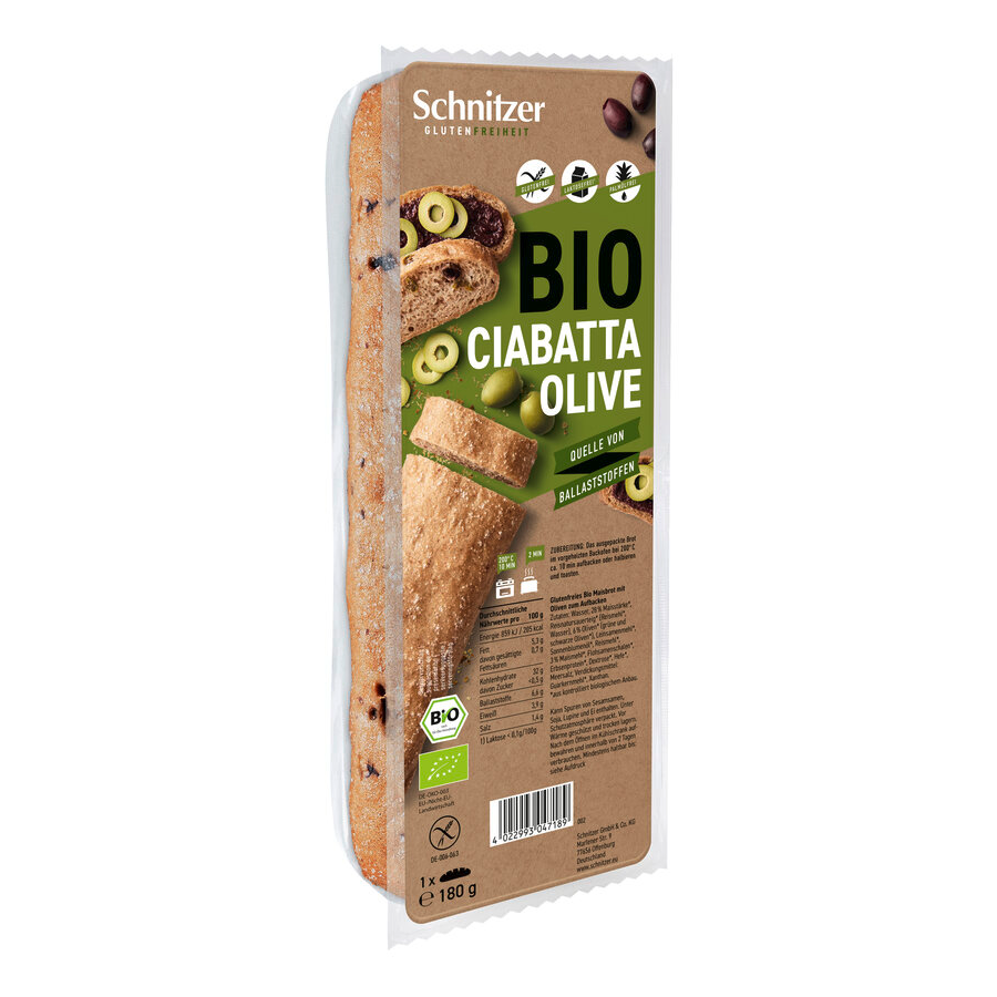 Bio Ciabatta Olive, glutenfrei