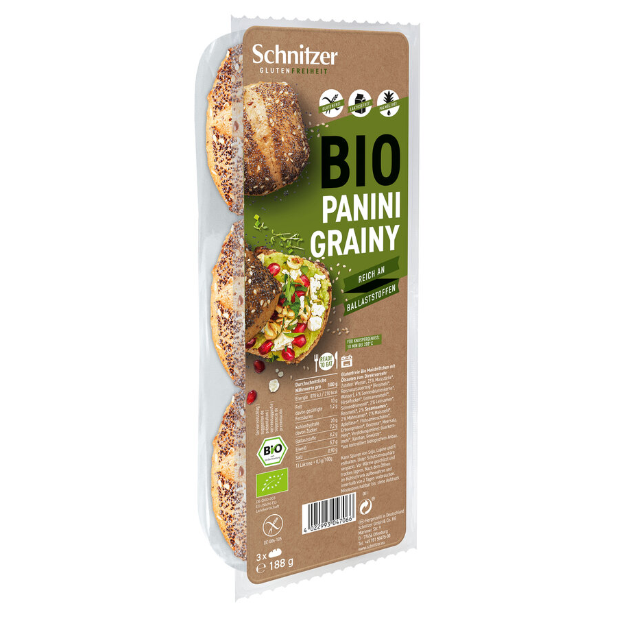 Bio Panini Grainy, glutenfrei