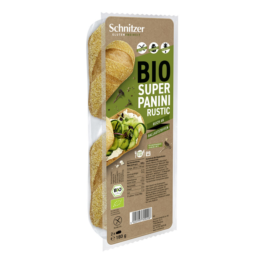 Bio Panini Rustic, glutenfrei