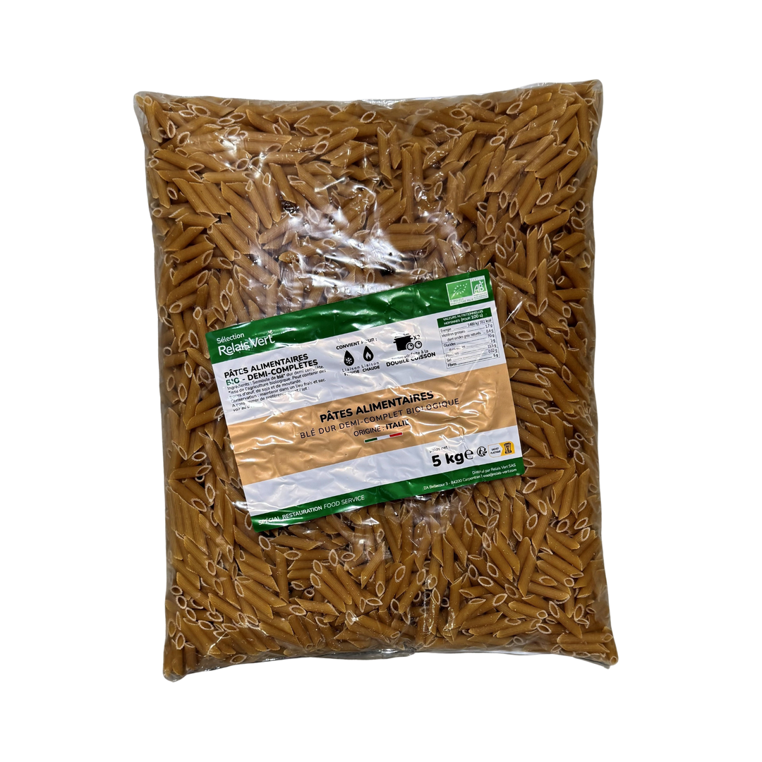 Penne demi complètes bio