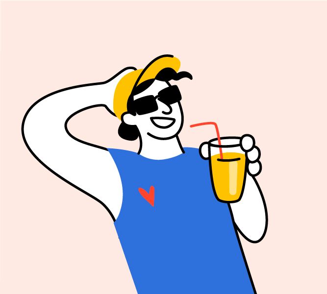 Sélection smoothies et jus frais