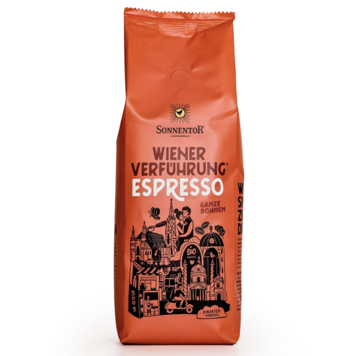 Bio Espresso Wiener Verführung, ganze Bohne