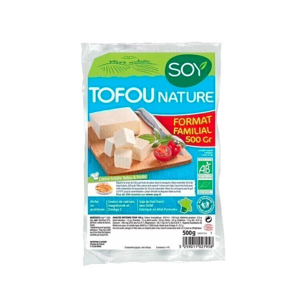Tofu nature bio et equitable